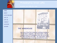 Tablet Screenshot of philadelphiaartistloft.com